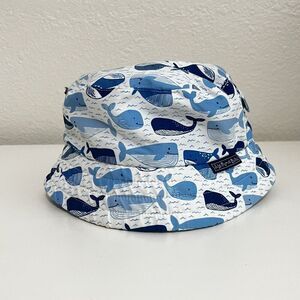 JoJo Maman Bébé Blue Whale UPF 50 Bucket Sun Hat Boys Size 1-2 years